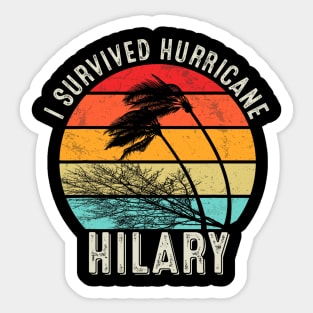 Vintage I Survived Hurricane Hilary Sticker